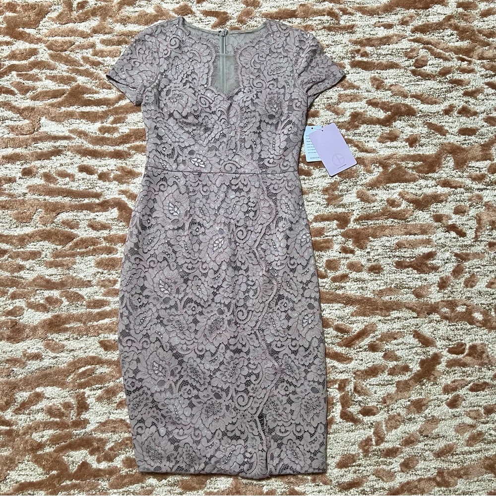 JS Collections Light Purple Lace Dress – Size 4 – NWT - Picture 2 of 8